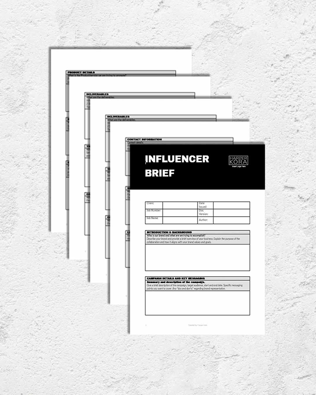 Influencer Collaboration Brief Template Harper Kora